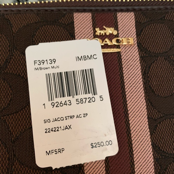 Signature jacquard coach brown wallet brand new - Picture 8 of 8